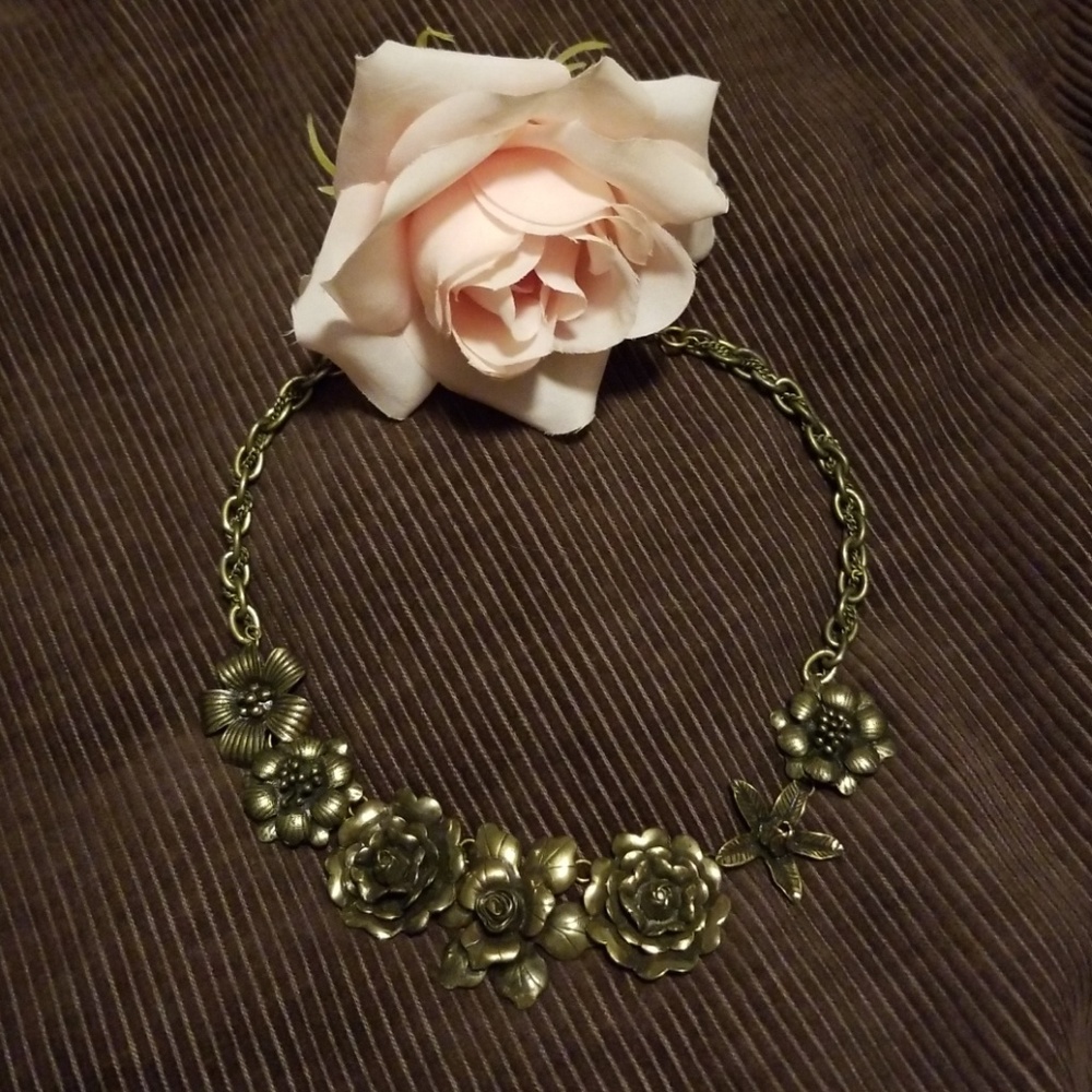 Flower Art Piece Necklace